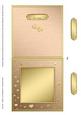Square Metallic Romantic Hearts Plain Card Base Landscape Fo
