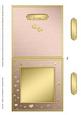 Square Metallic Romantic Hearts Plain Card Base Landscape Fo