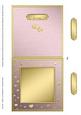 Square Metallic Romantic Hearts Plain Card Base Landscape Fo