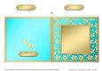 Square Metallic Flowers Plain Card Base - Portrait