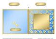 Square Metallic Flowers Plain Card Base - Portrait
