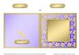 Square Metallic Flowers Plain Card Base - Portrait