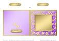 Square Metallic Flowers Plain Card Base - Portrait