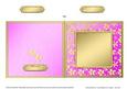 Square Metallic Flowers Plain Card Base - Portrait