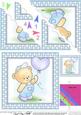 Cute Hunney Bear Robert has a Balloon Scallop Corner side stacker Topper