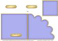 Cut and Fold Shell Corner Card Plain Card Base