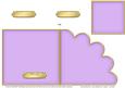 Cut and Fold Shell Corner Card Plain Card Base