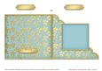 Gold Floral Cut and Fold Corner Card Plain Card Base