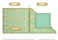 Gold Floral Cut and Fold Corner Card Plain Card Base