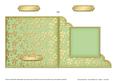 Gold Floral Cut and Fold Corner Card Plain Card Base