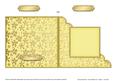 Gold Floral Cut and Fold Corner Card Plain Card Base