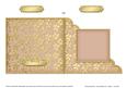 Gold Floral Cut and Fold Corner Card Plain Card Base