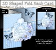 Perfume, Flowers & Lace - 3D Shaped No-Hole Fold Back Card with Decoupage Mini Kit