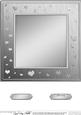 8 x 8 Metallic Romantic Hearts Plain Card Base
