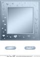 8 x 8 Metallic Romantic Hearts Plain Card Base