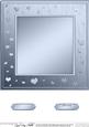 8 x 8 Metallic Romantic Hearts Plain Card Base