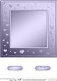 8 x 8 Metallic Romantic Hearts Plain Card Base