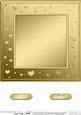 8 x 8 Metallic Romantic Hearts Plain Card Base
