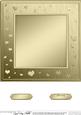 8 x 8 Metallic Romantic Hearts Plain Card Base