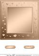 8 x 8 Metallic Romantic Hearts Plain Card Base