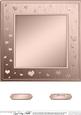 8 x 8 Metallic Romantic Hearts Plain Card Base
