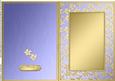 A5 Metallic Flowers Plain Card Base