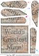 Worlds Greatest Mum Set in Stone Fan Pyramage Topper