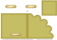 Cut and Fold Shell Corner Card Plain Card Base
