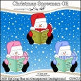 Christmas Snowman Oli - CU4CU Digital Clip Art Set