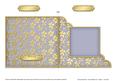 Gold Floral Cut and Fold Corner Card Plain Card Base