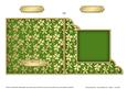 Gold Floral Cut and Fold Corner Card Plain Card Base