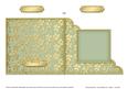 Gold Floral Cut and Fold Corner Card Plain Card Base