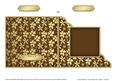 Gold Floral Cut and Fold Corner Card Plain Card Base