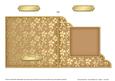 Gold Floral Cut and Fold Corner Card Plain Card Base