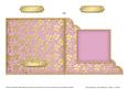 Gold Floral Cut and Fold Corner Card Plain Card Base