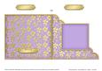 Gold Floral Cut and Fold Corner Card Plain Card Base
