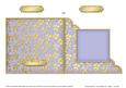 Gold Floral Cut and Fold Corner Card Plain Card Base