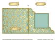 Gold Floral Cut and Fold Corner Card Plain Card Base