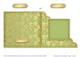 Gold Floral Cut and Fold Corner Card Plain Card Base