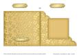 Gold Floral Cut and Fold Corner Card Plain Card Base