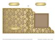 Gold Floral Cut and Fold Corner Card Plain Card Base