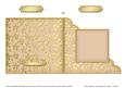 Gold Floral Cut and Fold Corner Card Plain Card Base
