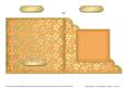 Gold Floral Cut and Fold Corner Card Plain Card Base