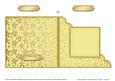 Gold Floral Cut and Fold Corner Card Plain Card Base