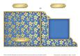 Gold Floral Cut and Fold Corner Card Plain Card Base