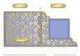 Gold Floral Cut and Fold Corner Card Plain Card Base