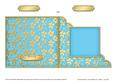 Gold Floral Cut and Fold Corner Card Plain Card Base