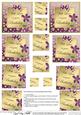 Floral Elegance Birthday Twisted Pyramage Sheet