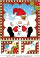 Christmas Snowball Sam 8 x 8 Scalloped Corner Topper