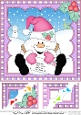 Christmas Snowball Sam 8 x 8 Scalloped Corner Topper